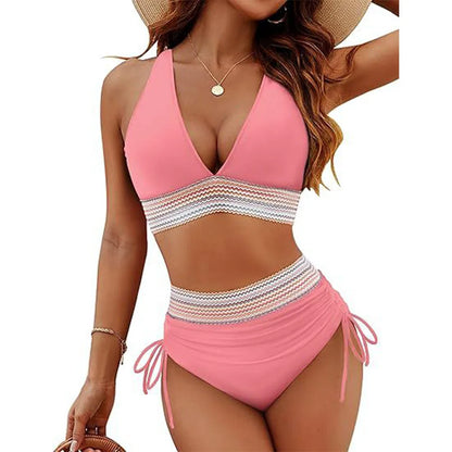 High Waist Tummy Control Bikini Set | Wovetsa