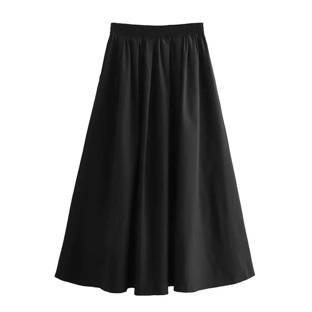 High Waist A-Line Maxi Skirt | Wovetsa