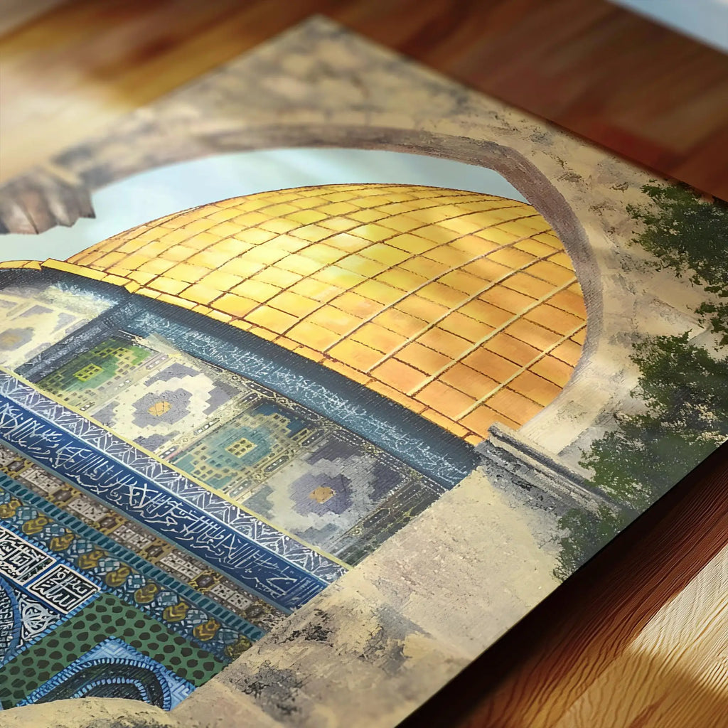 Al-Aqsa Mosque Islamic Art Canvas Print | Wovetsa