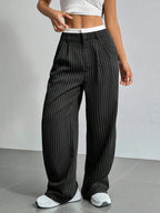 Striped Wide Leg Pants | Wovetsa