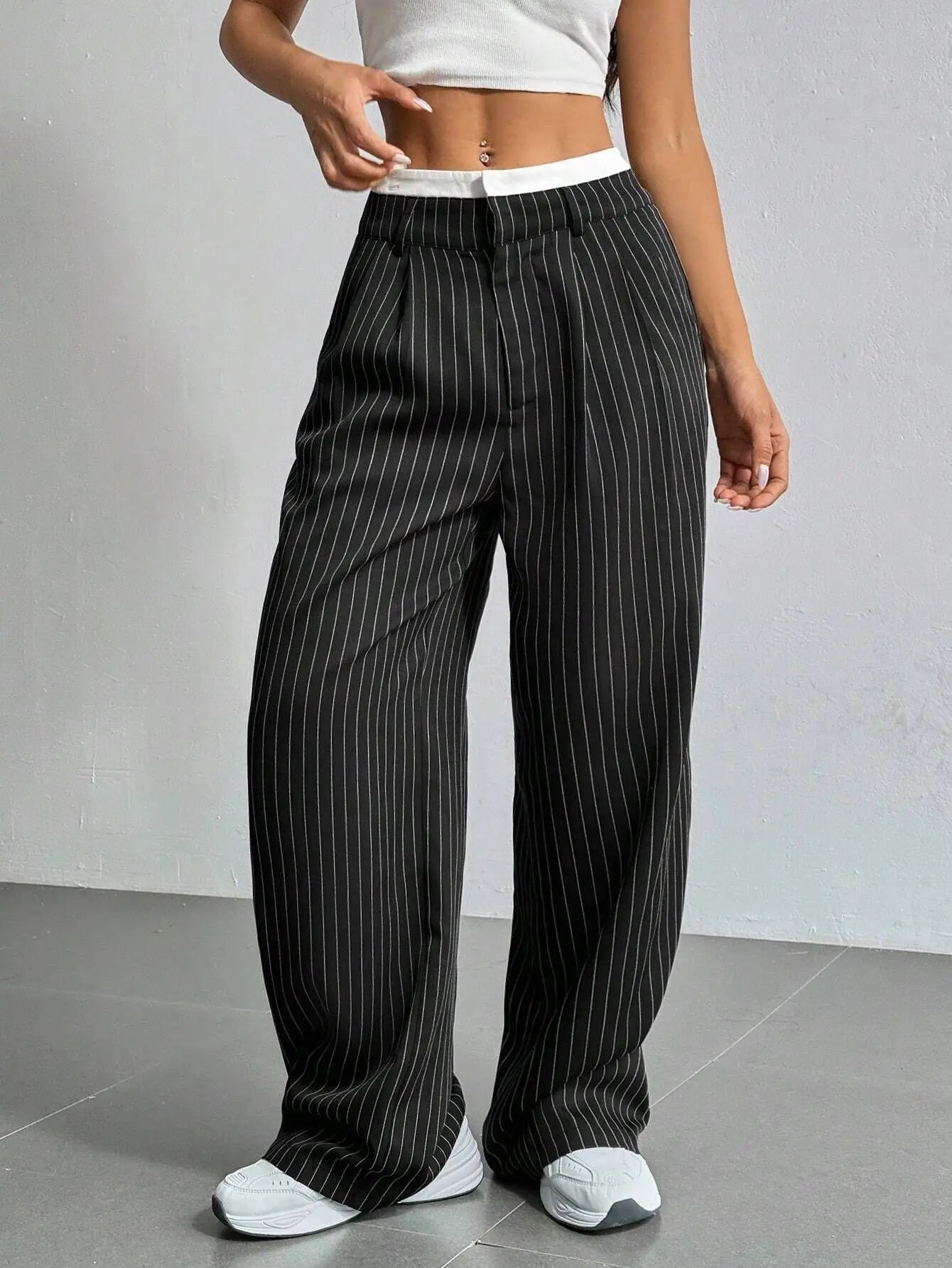 Striped Wide Leg Pants | Wovetsa