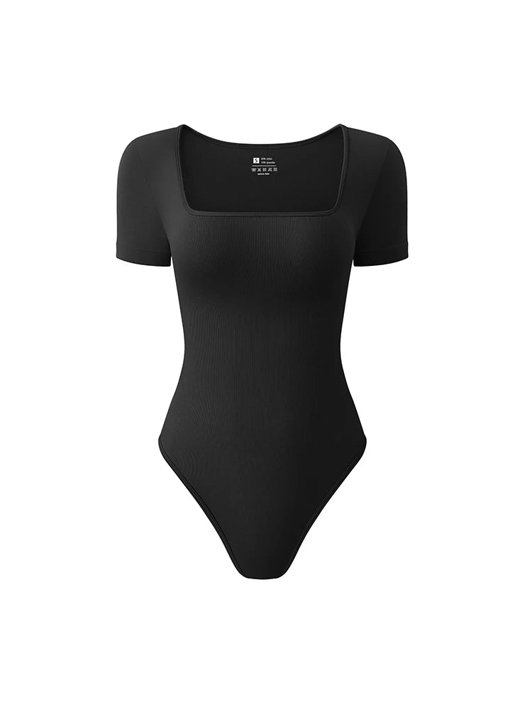 Square Neck Seamless Bodysuit | Wovetsa