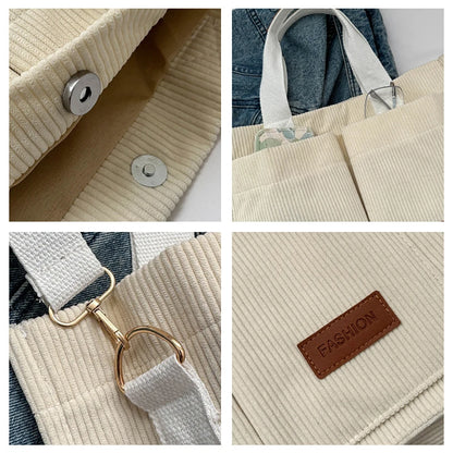 Corduroy Box Tote Bag | Wovetsa
