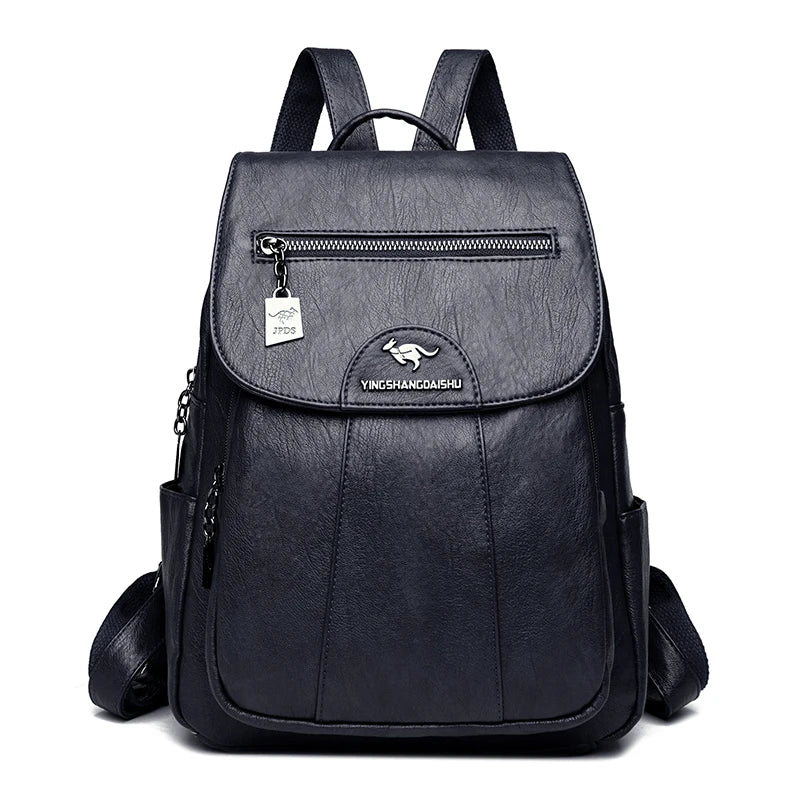 Vintage PU Leather Backpack | Wovetsa
