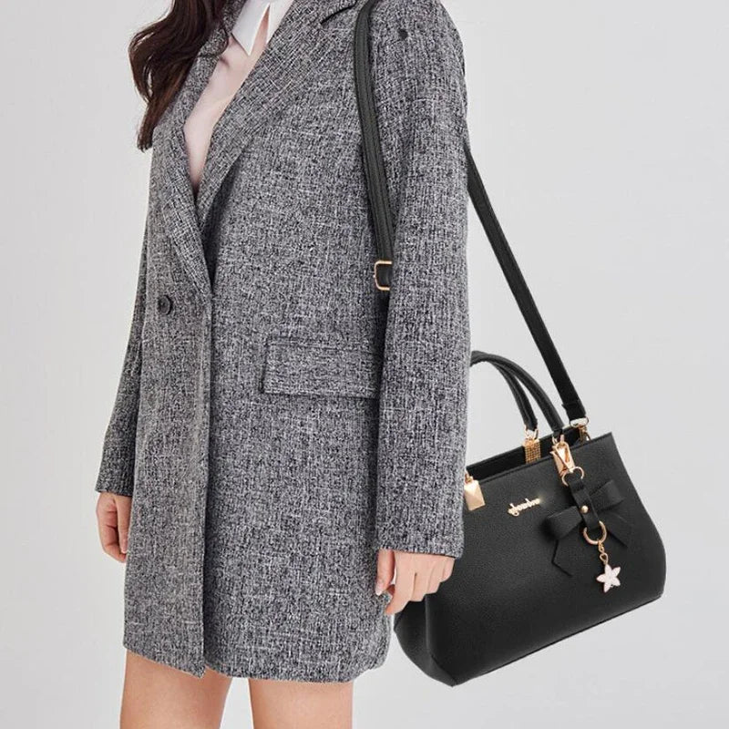 Floral Bowknot PU Shoulder & Crossbody Bag | Wovetsa