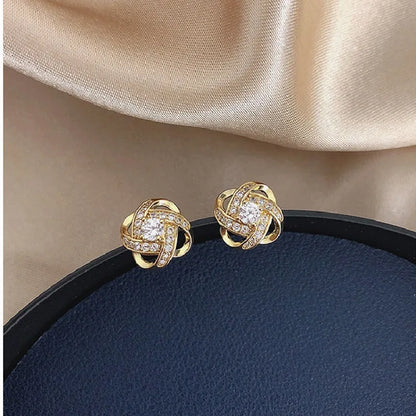 Zircon Stud Earrings | Wovetsa
