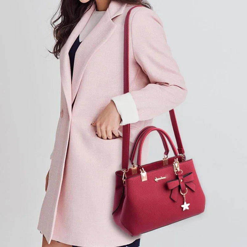Floral Bowknot PU Shoulder & Crossbody Bag | Wovetsa