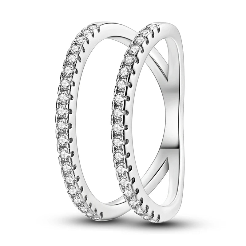925 Silver Sparkling Zircon Star Ring | Wovetsa