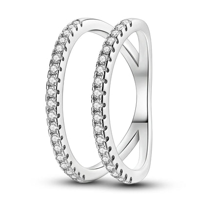 925 Silver Sparkling Zircon Star Ring | Wovetsa