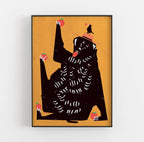 Modern Abstract & Funny Animal Canvas Wall Art Poster | Wovetsa