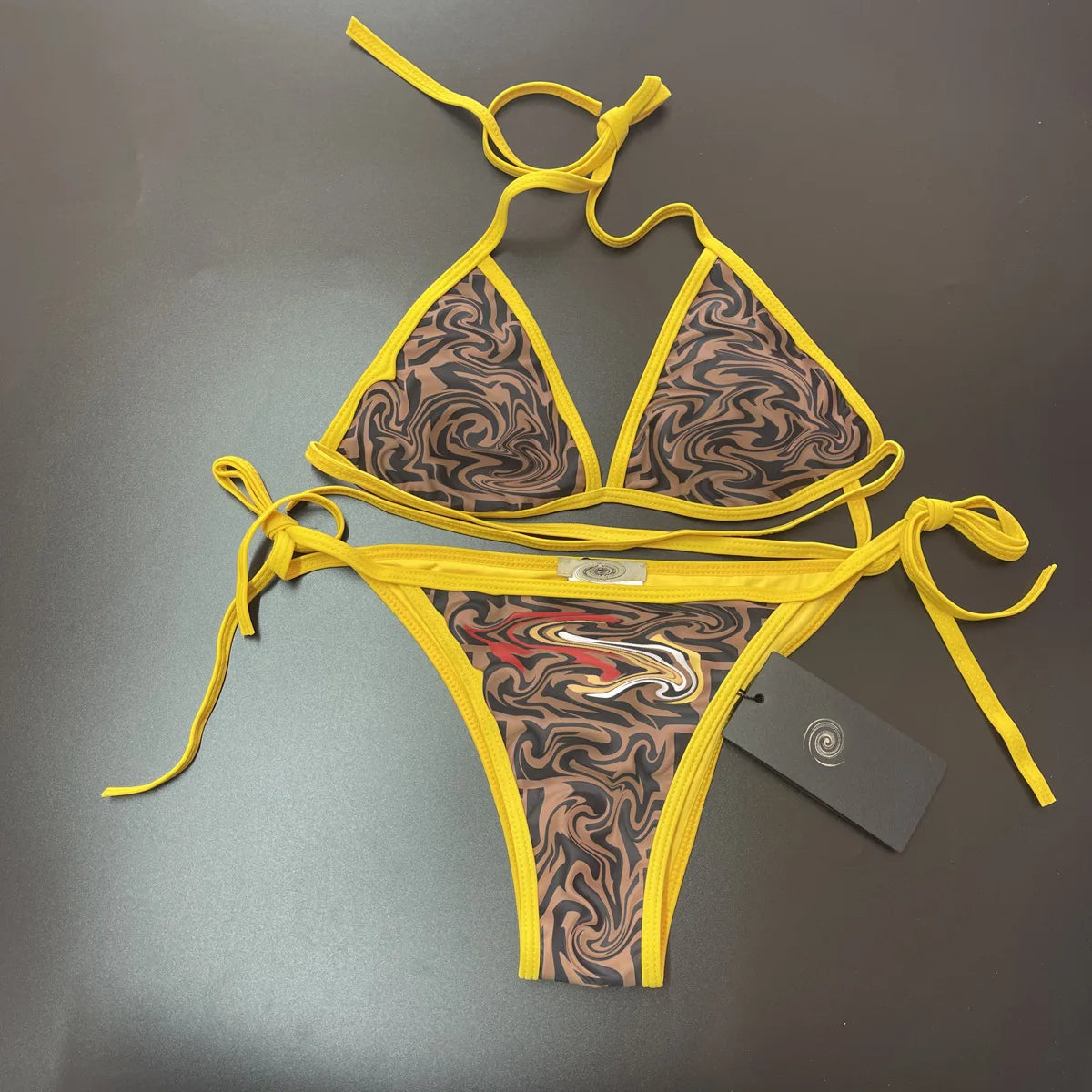 Floral Triangle Bikini Set | Wovetsa