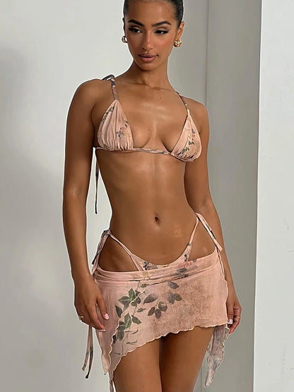 Bandage 3-Piece Bikini Set | Wovetsa