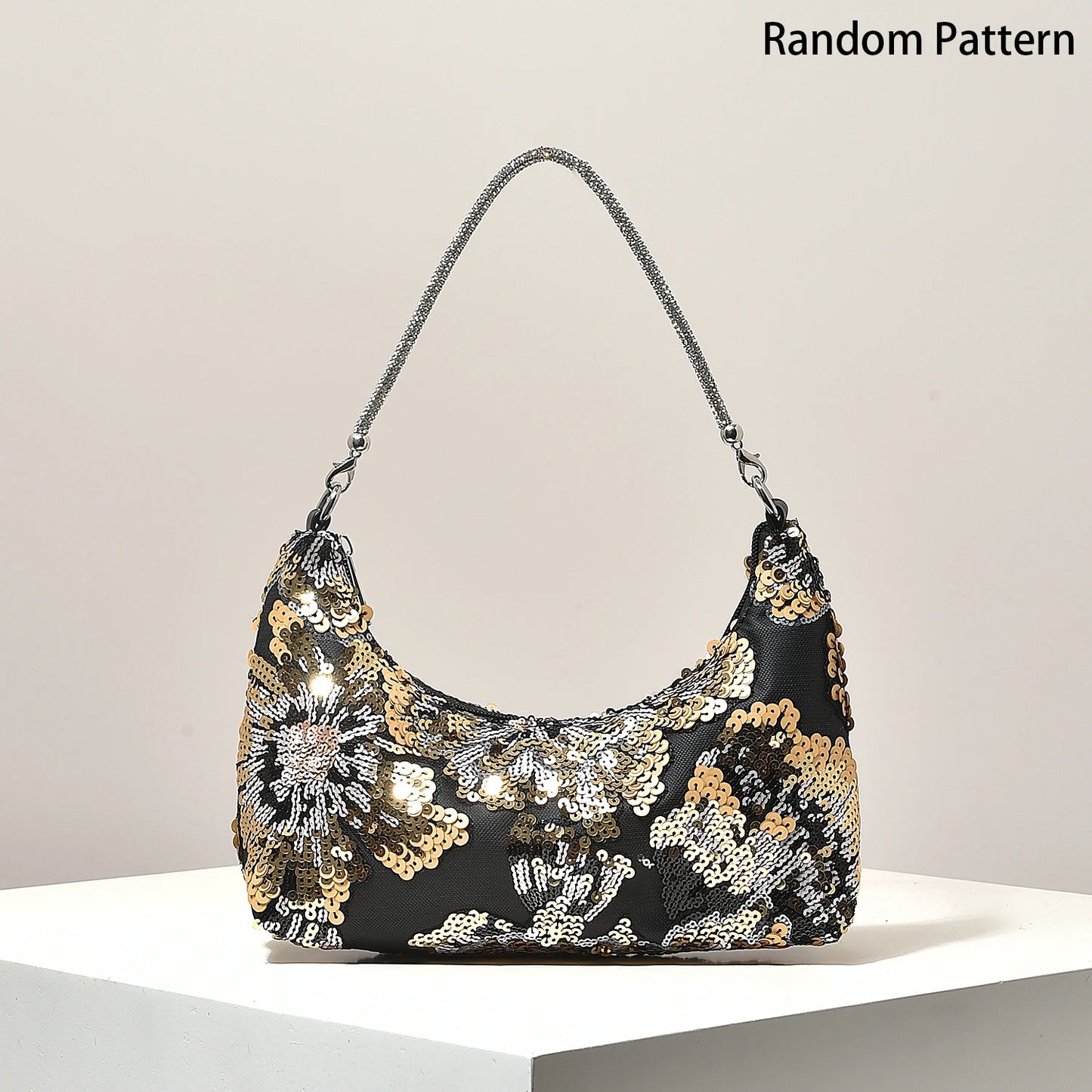 Floral Sequin Embroidered Party Bag | Wovetsa