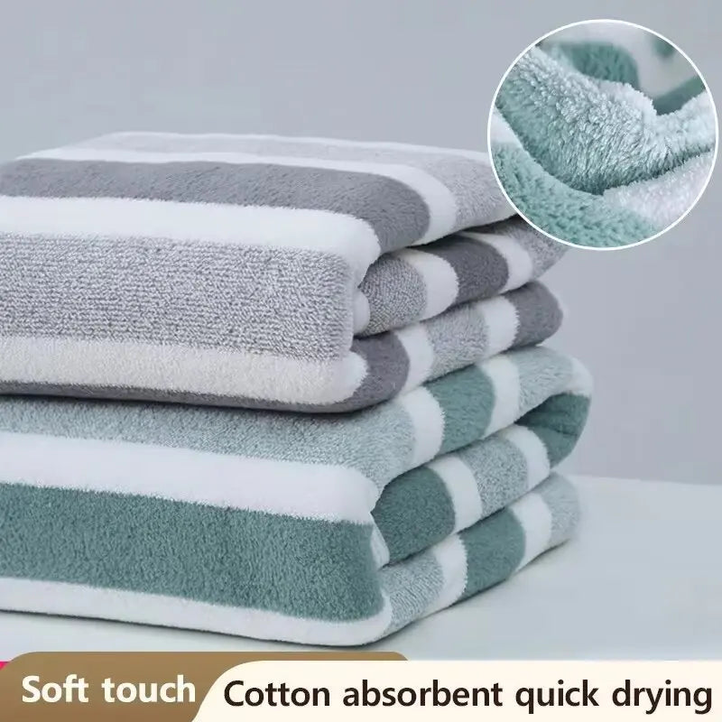 Thickened Coral Fleece Bath Towel Soft & Absorbent | Wovetsa