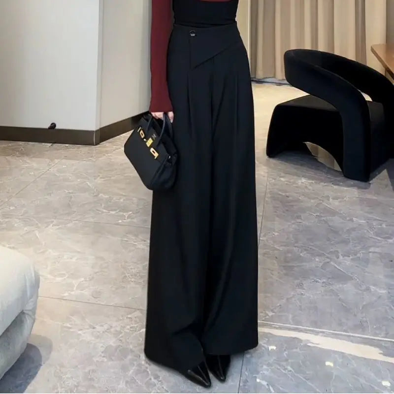 Retro High-Waist Wide Leg Trousers | Wovetsa
