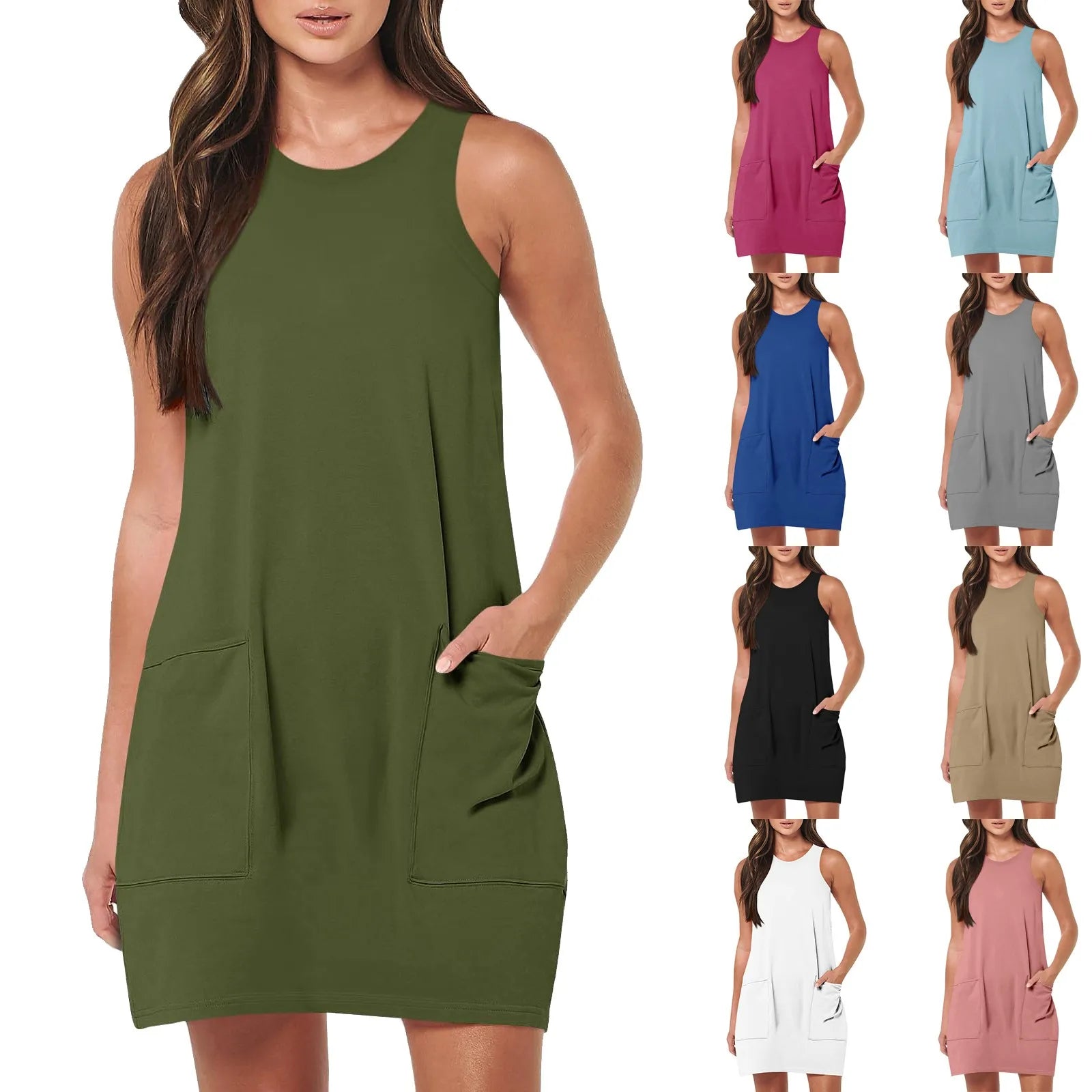Sleeveless Pocket Sundress | Wovetsa
