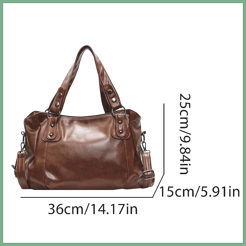Retro Large Shoulder Tote Bag | Wovetsa