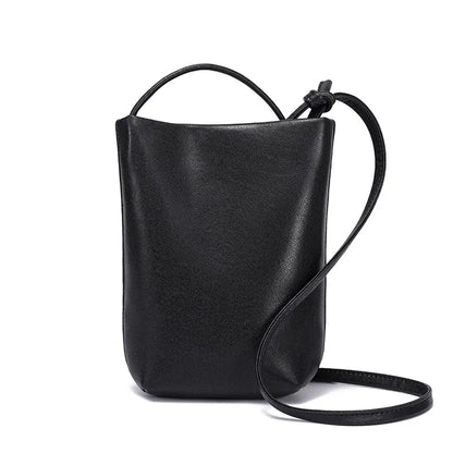 Genuine Leather Mini Shell Crossbody Bag | Wovetsa