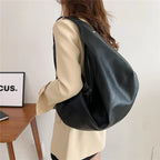 Oversized Soft Leather Hobo Shopper Bag | Wovetsa