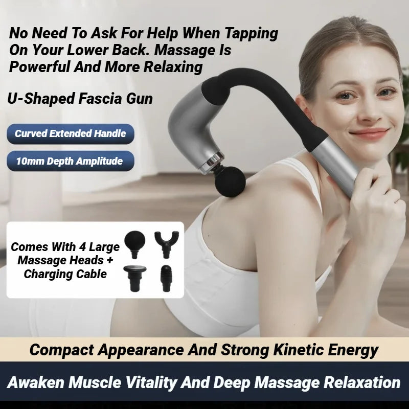 Percussion Massage Gun for Women — 4 Heads, Deep Tissue Pain Relief | Wovetsa