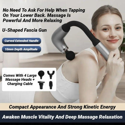 Percussion Massage Gun for Women — 4 Heads, Deep Tissue Pain Relief | Wovetsa