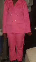 Slim Fit Blazer & Straight Leg Pants Two Piece Suit | Wovetsa