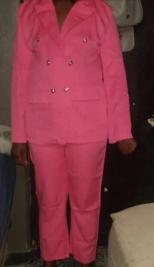 Slim Fit Blazer & Straight Leg Pants Two Piece Suit | Wovetsa