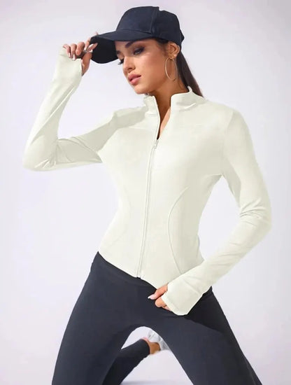 Women's Slim Fit Zip-Up Yoga Jacket | Wovetsa