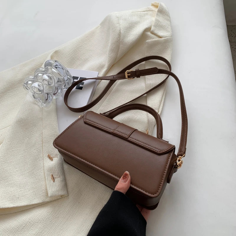 Vintage Square Satchel Shoulder Bag | Wovetsa