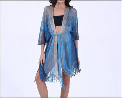 Tassel Hollow-Out Beach Cover-Up Dress | Wovetsa