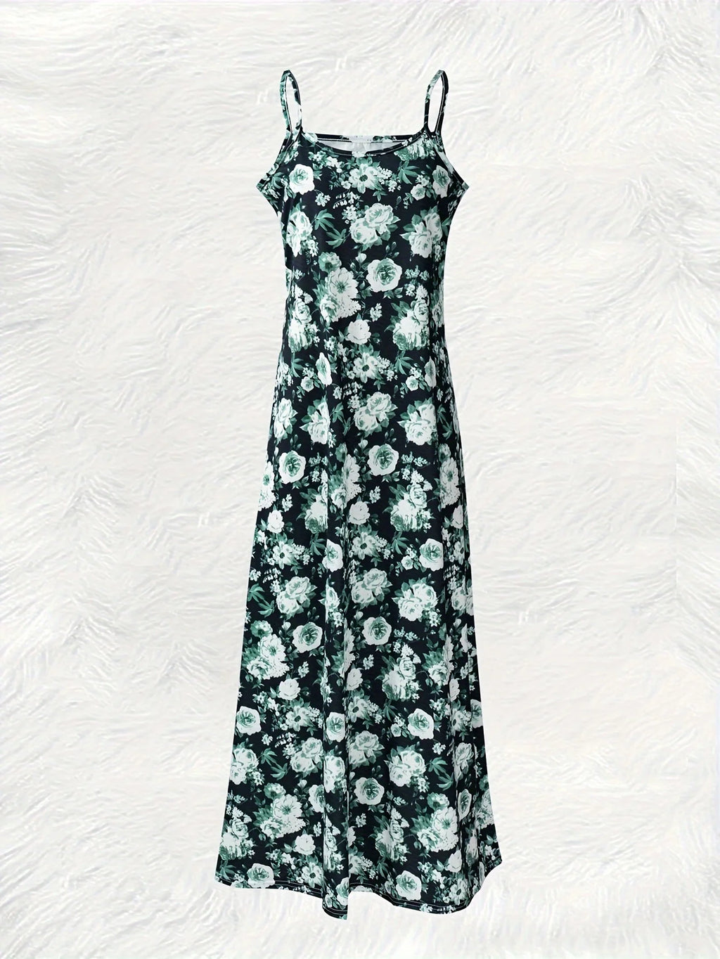 Floral Spaghetti Strap Maxi Dress | Wovetsa