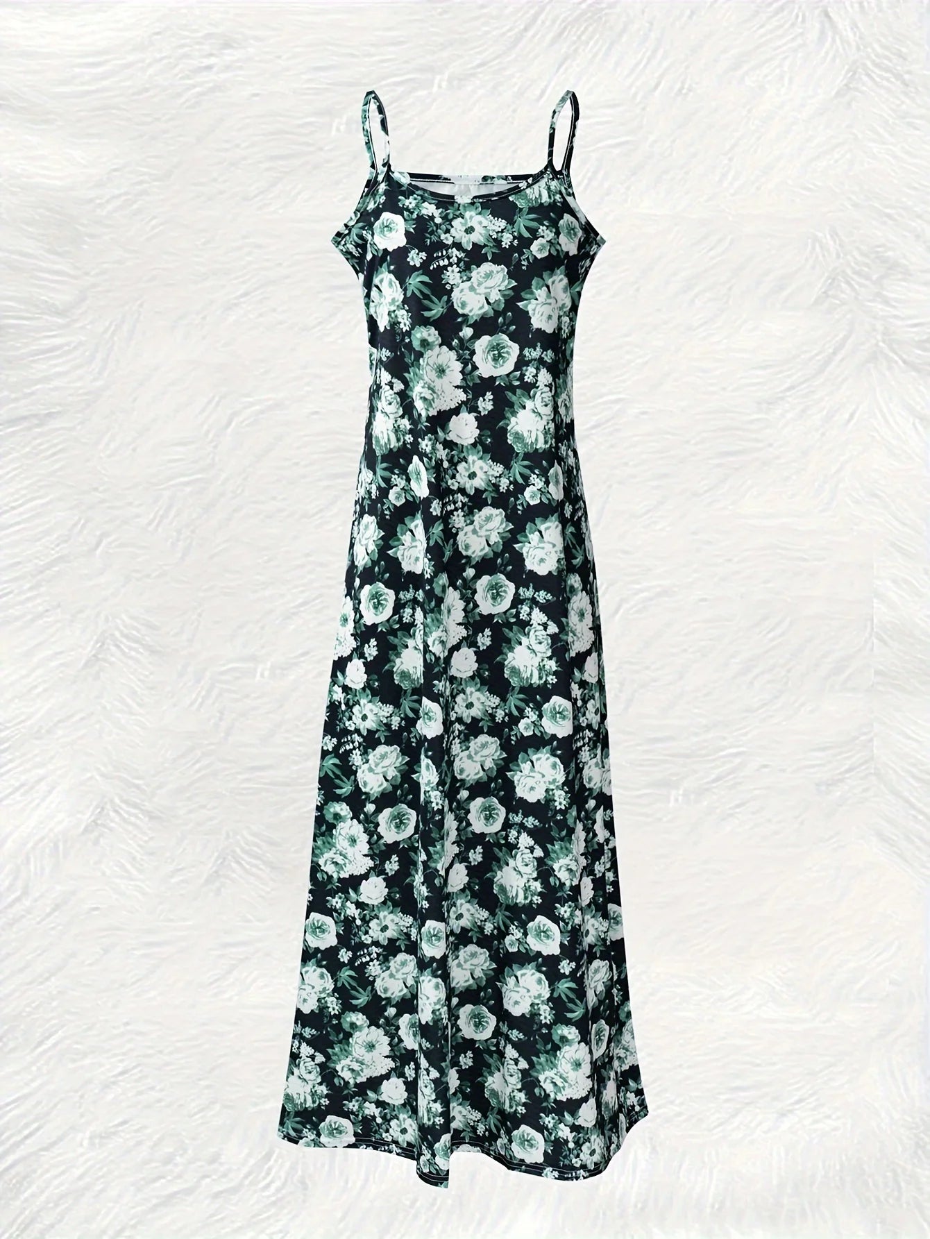 Floral Spaghetti Strap Maxi Dress | Wovetsa