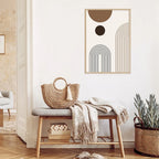 Scandinavian Abstract Geometric Lines Canvas Wall Art | Wovetsa