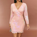 A-line Plus Size Prom Dress Women Clothes Women's Sequin Glitter Party Club Dress One Shoulder Pleated Cocktail платье женское