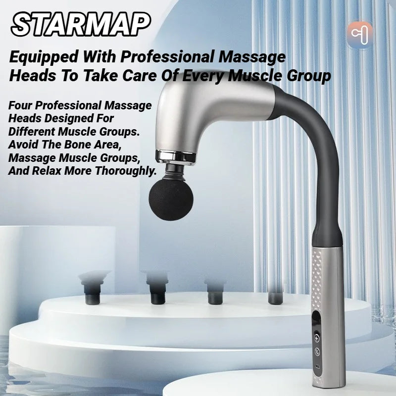 Percussion Massage Gun for Women — 4 Heads, Deep Tissue Pain Relief | Wovetsa
