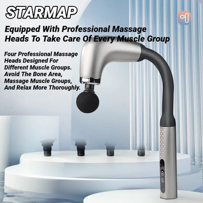 Percussion Massage Gun for Women — 4 Heads, Deep Tissue Pain Relief | Wovetsa