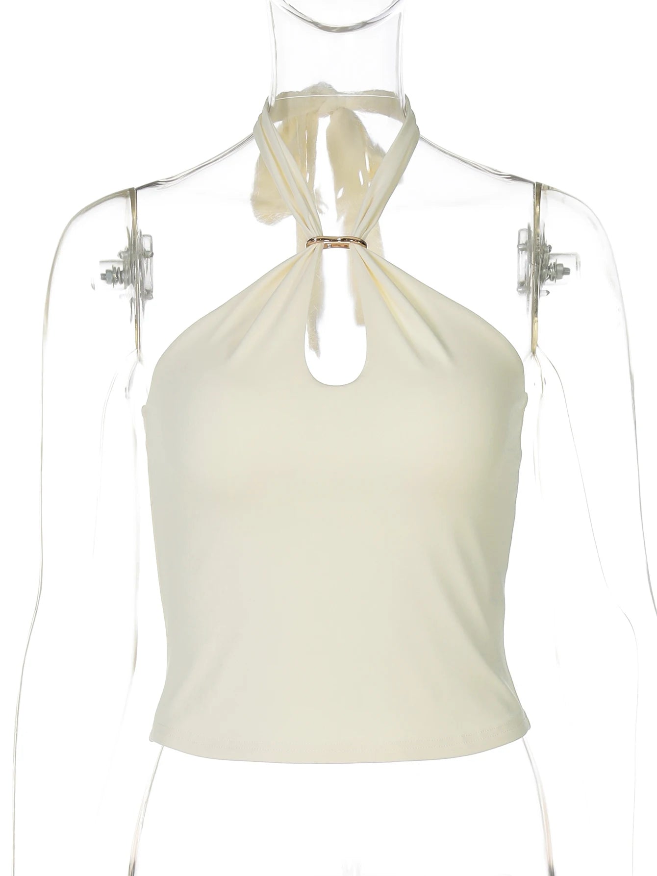 Halter Backless Bandage Crop Tank Top | Wovetsa