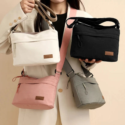 3-Pocket Canvas Shoulder Bag | Wovetsa