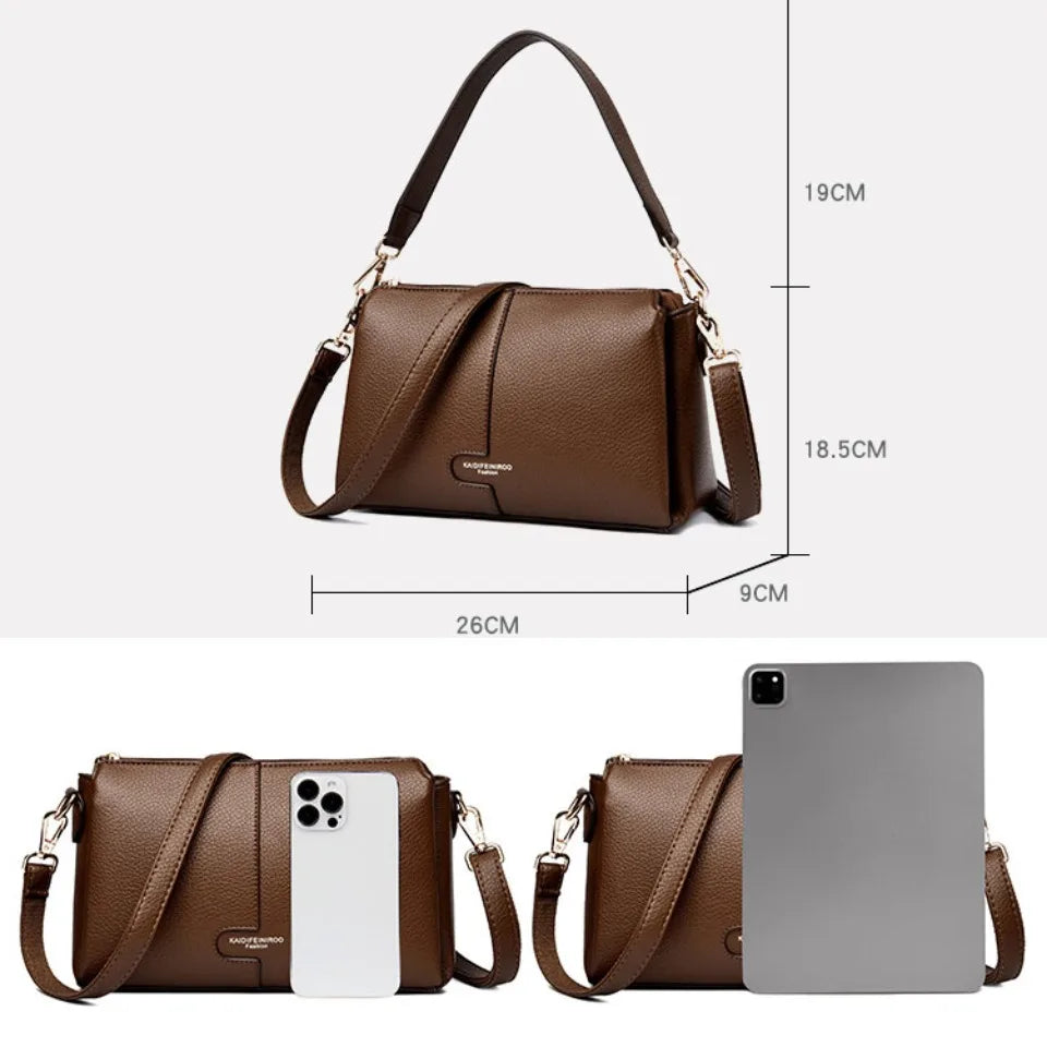 Soft PU Leather Flap Shoulder Bag | Wovetsa