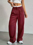 Striped Wide Leg Pants | Wovetsa