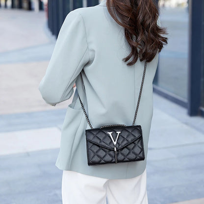 Quilted Plaid PU Flap Shoulder & Crossbody Bag | Wovetsa