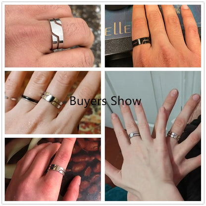Stainless Steel Minimalist Band Ring | Wovetsa
