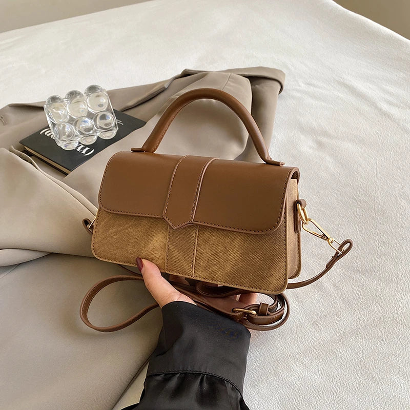 Vintage Square Satchel Shoulder Bag | Wovetsa