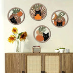 Bohemian Wood Wall Sculpture Set | Wovetsa