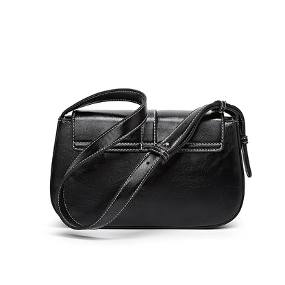Textured PU Baguette Shoulder Bag | Wovetsa