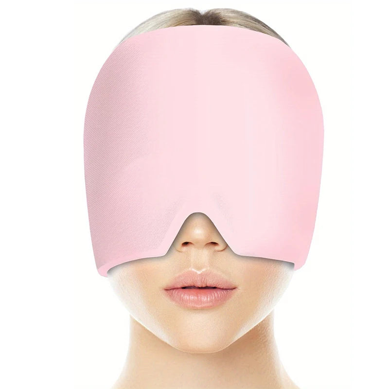 Gel Cold & Hot Head Ice Cap Wrap with Sleep Eye Mask | Wovetsa