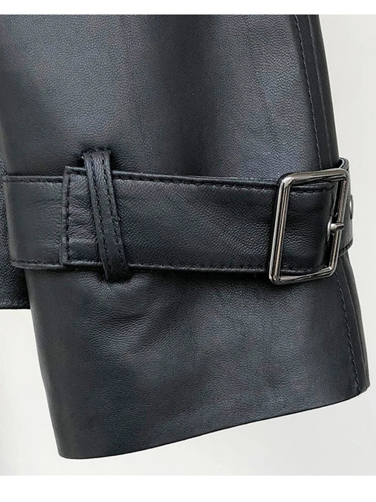 Short Black Faux Leather Jacket | Wovetsa