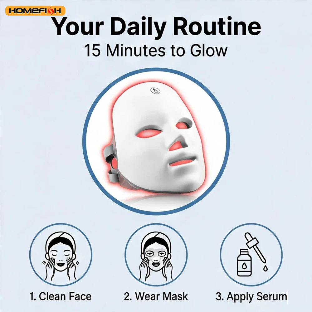 LED Photon Therapy Face Mask for Acne & Wrinkle Removal — Skin Rejuvenation | Wovetsa