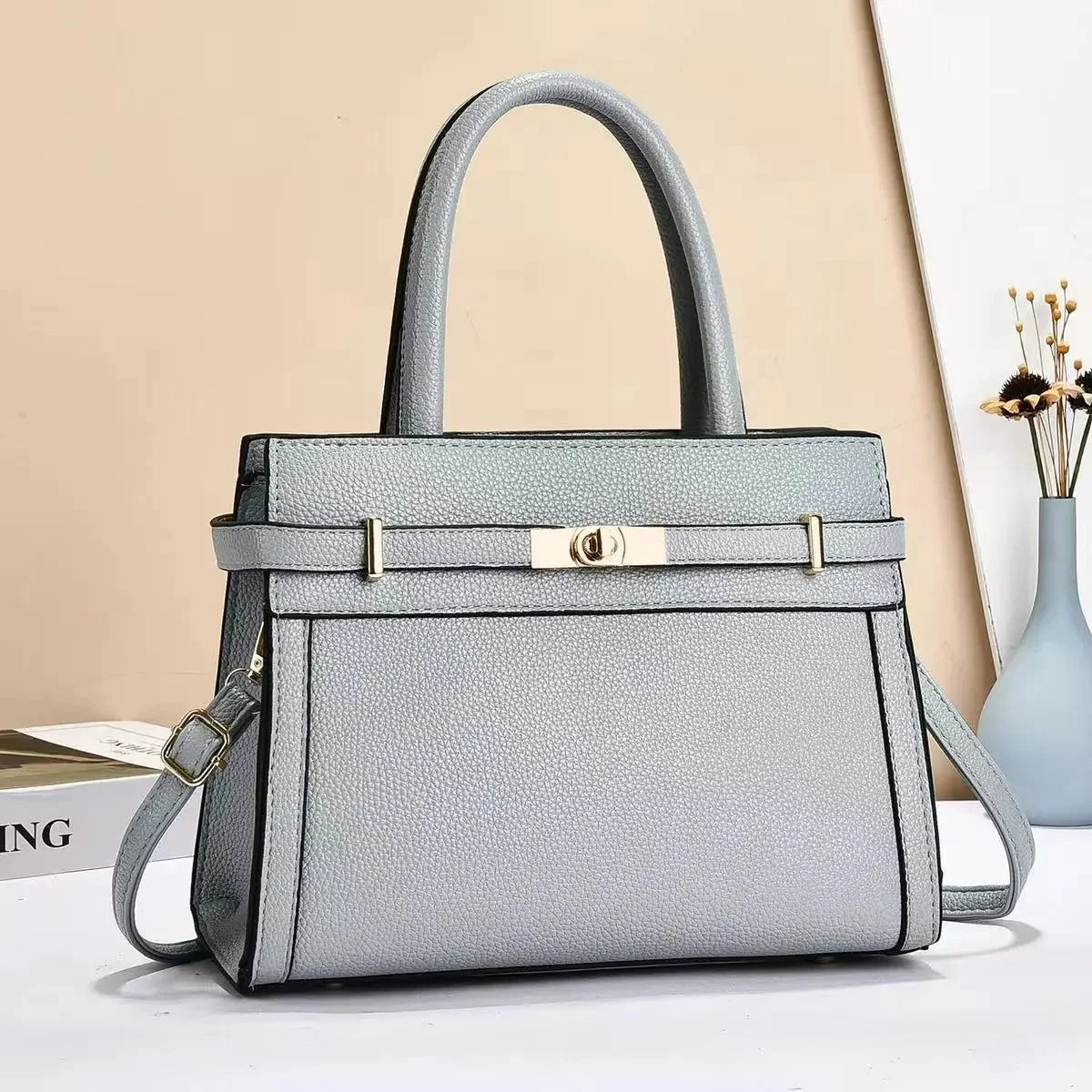 Minimalist PU Leather Crossbody Bag | Wovetsa