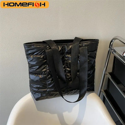 Quilted PU Leather Tote Bag | Wovetsa